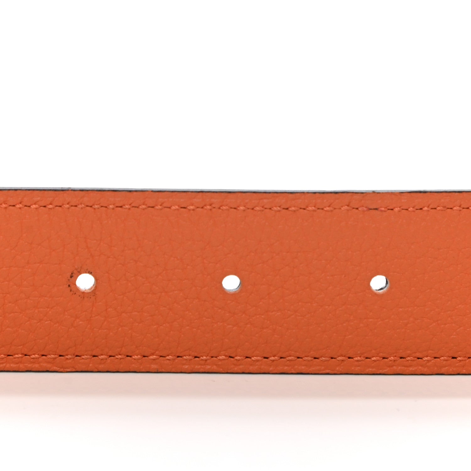 Hermes Togo Swift 32mm Belt Strap 90 Orange Black 3 of 5