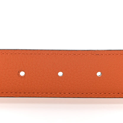 Hermes Togo Swift 32mm Belt Strap 90 Orange Black 3 of 5