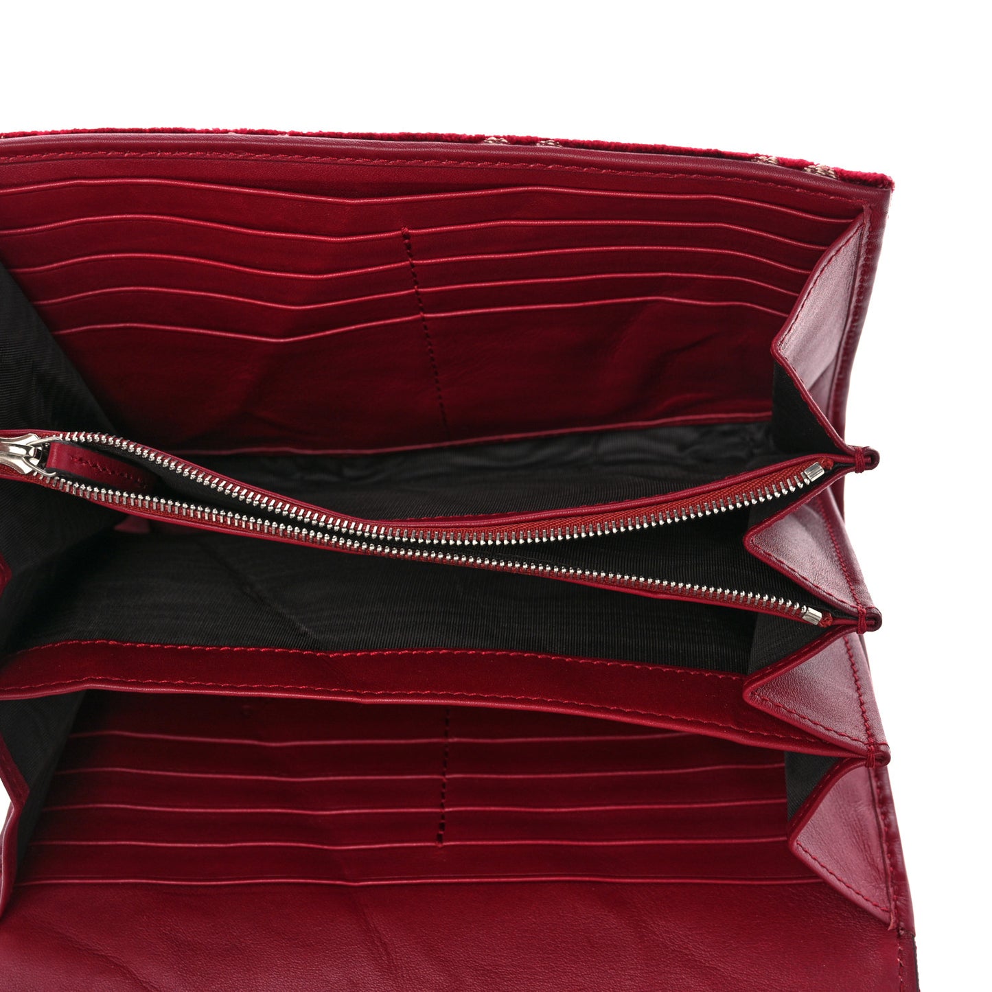 Velvet GG Monogram Mini Dionysus Chain Wallet Red Cipria