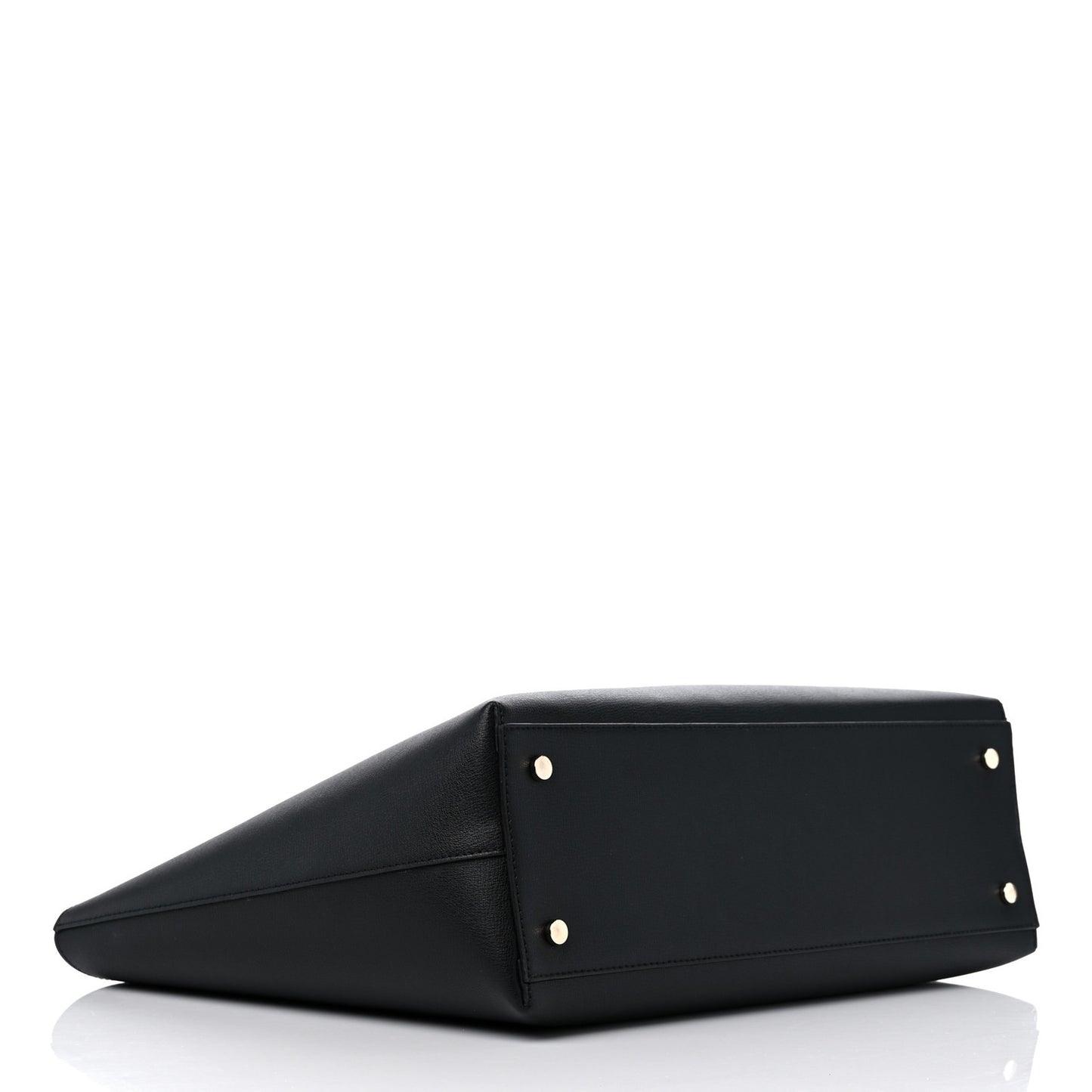 Grainy Calfskin Nine2Five East West Tote Black