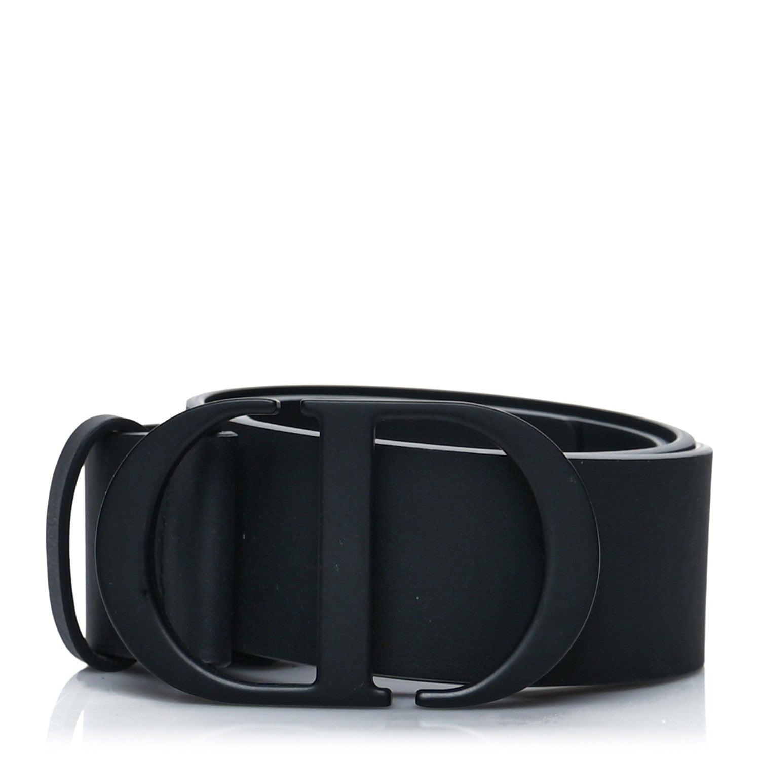 Christian Dior Ultra Matte Calfskin 35mm Montaigne Belt 80 Black 1 of 6
