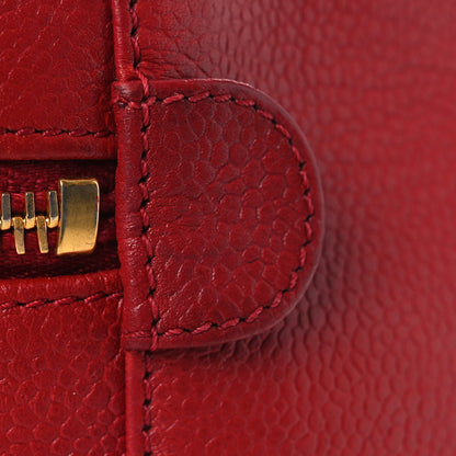Chanel Caviar Vanity Cosmetic Case Red 12 of 16