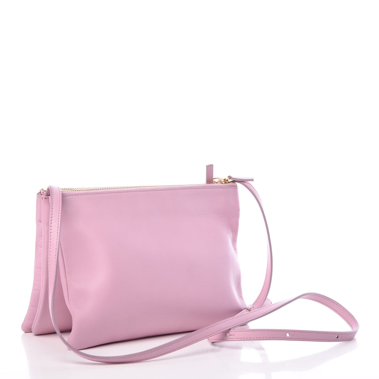 Lambskin Large Trio Crossbody Bag Pink