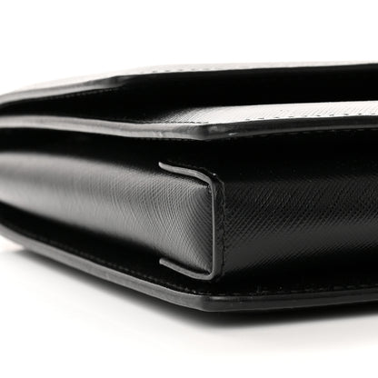 Salvatore Ferragamo Printed Calfskin Vara Bow Chain Flap Crossbody Black 9 of 14