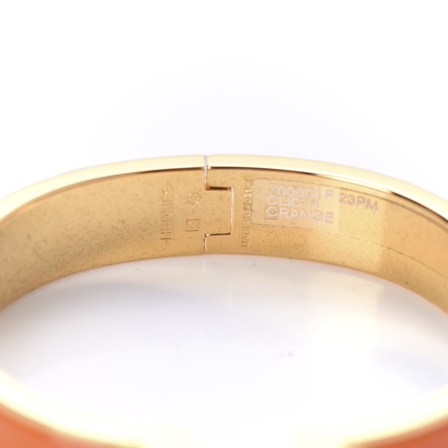 Enamel Narrow Clic Clac H Bracelet PM Orange