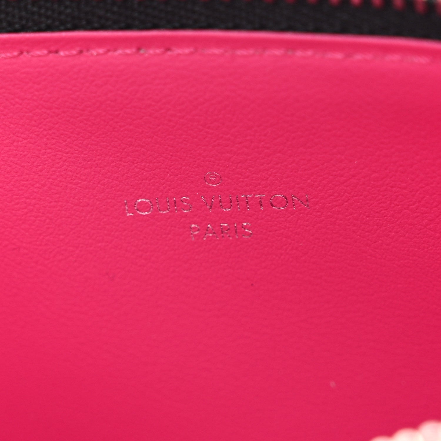 Louis Vuitton Epi Felicie Chain Wallet Zippered Insert Black Hot Pink 6 of 6