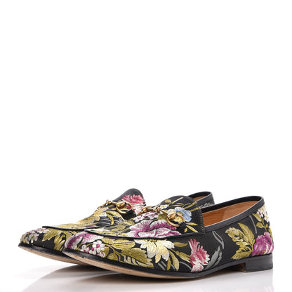 Gucci Floral Jacquard Horsebit Womens Jordaan Loafers 41 Multi 3 of 11