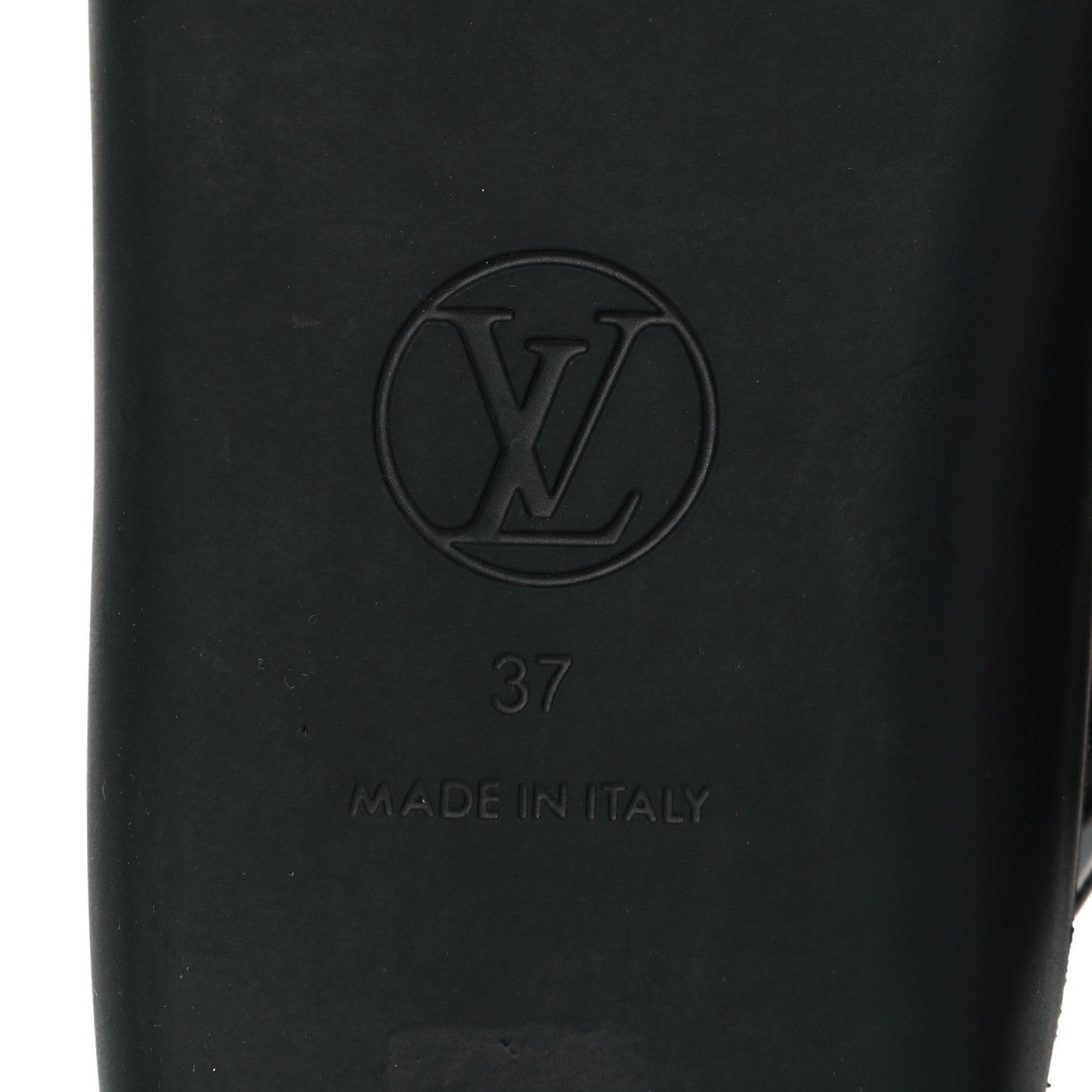 Monogram Sunbath Flat Mule Sandals 37 Black