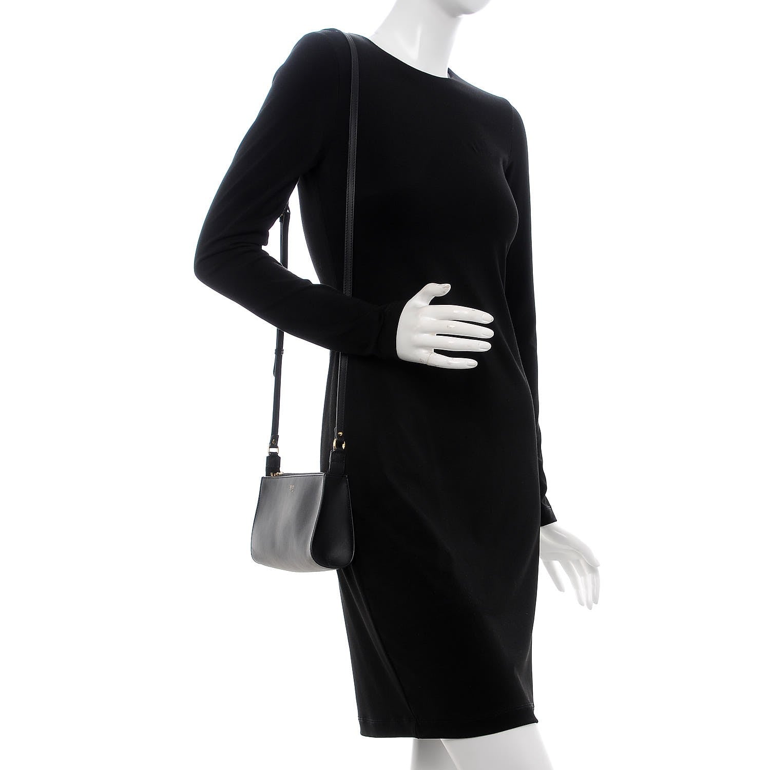 Fendi Vitello Baltico Mini Pouch Crossbody Pouch Black 2 of 7