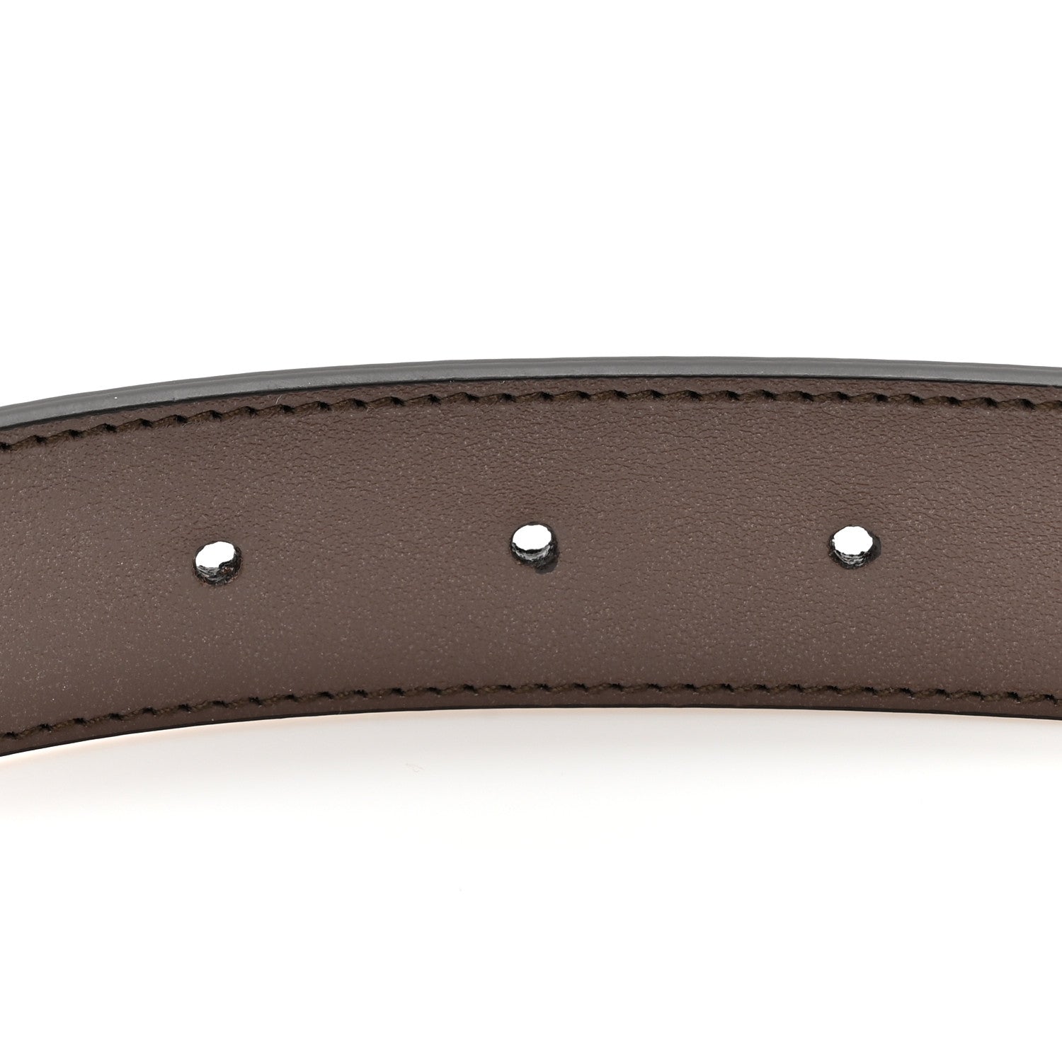 Gucci GG Supreme Monogram Plutone Calfskin Double G Reversible 30mm Belt 75 30 Beige Ebony Black 4 of 4
