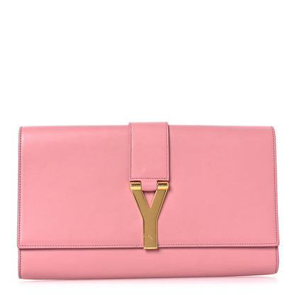 Saint Laurent Calfskin Classic Y Ligne Clutch Dark Rose 1 of 11