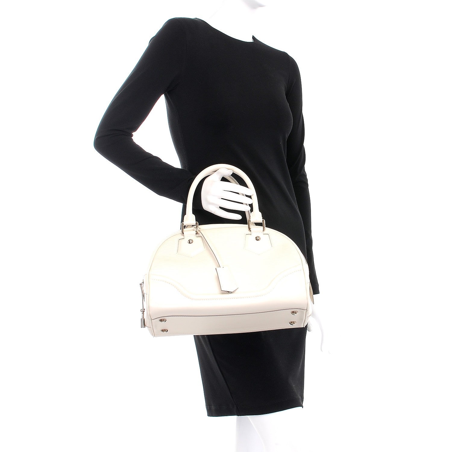Louis Vuitton Epi Bowling Montaigne PM Ivory 2 of 13