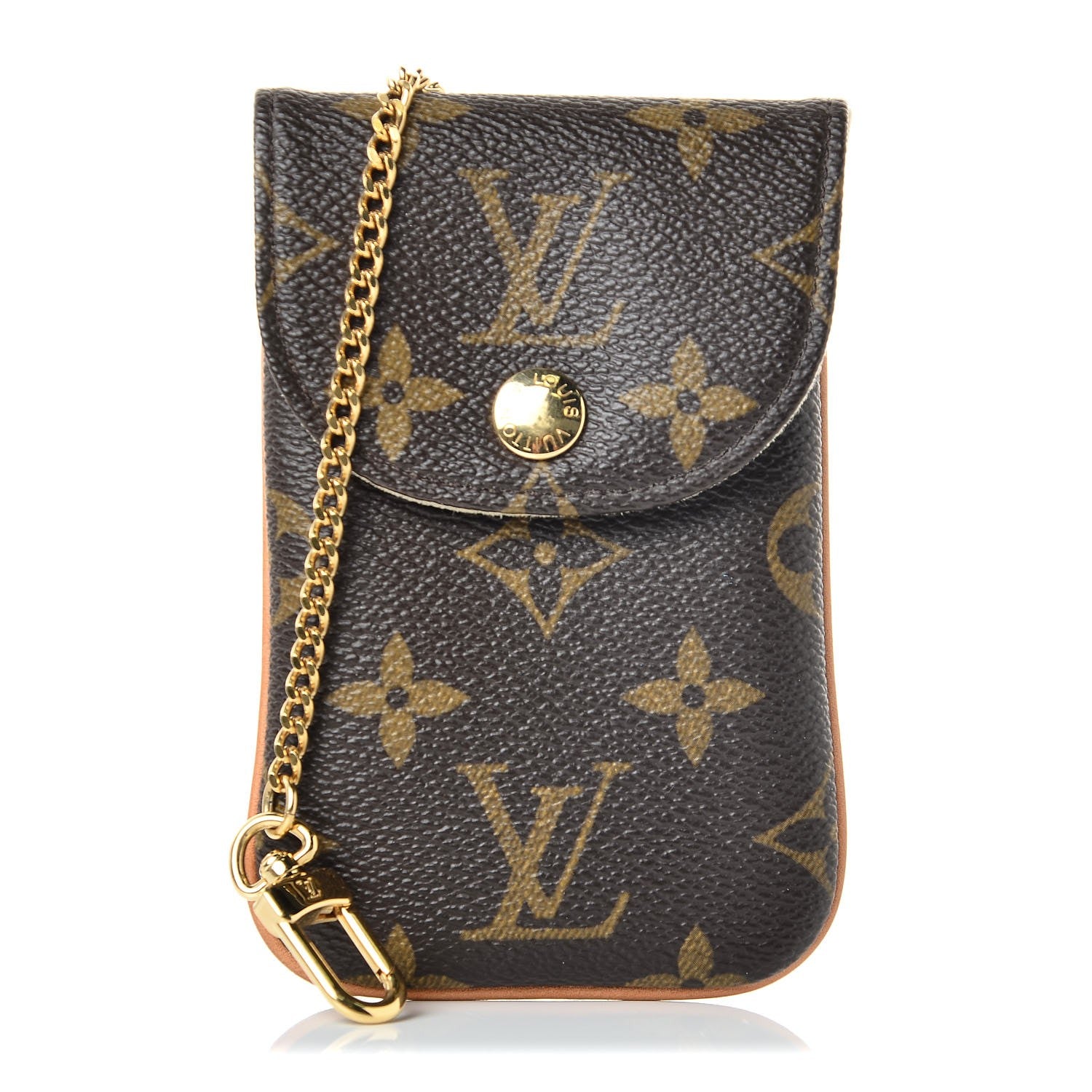 Louis Vuitton Monogram Cell Phone Case w/ Chain 1 of 8