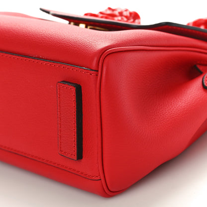 Versace Grained Calfskin Small La Medusa Top Handle Bag Red 9 of 10