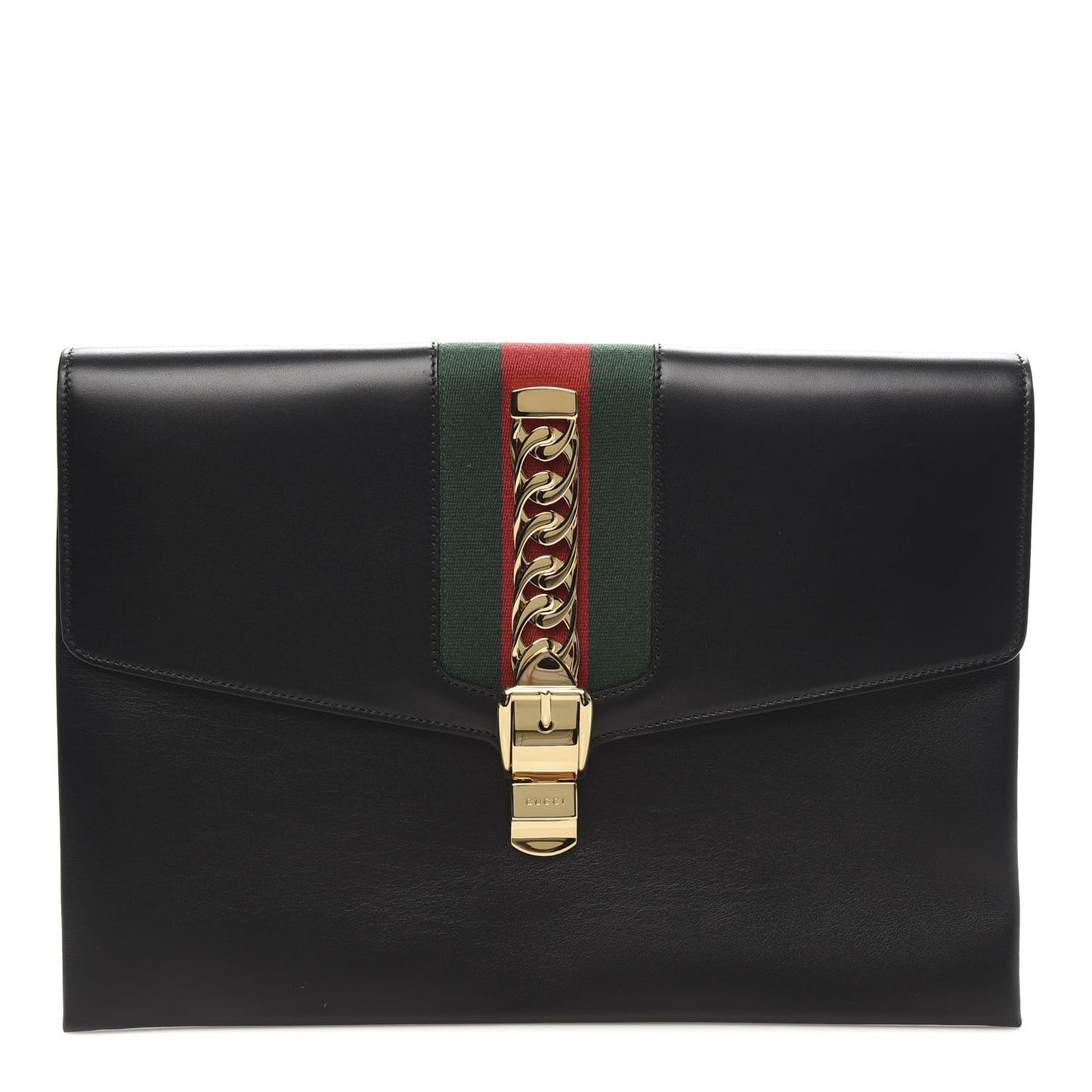 Calfskin Maxi Sylvie Clutch Black