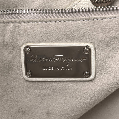 Salvatore Ferragamo Calfskin Arianna Tote White 6 of 12
