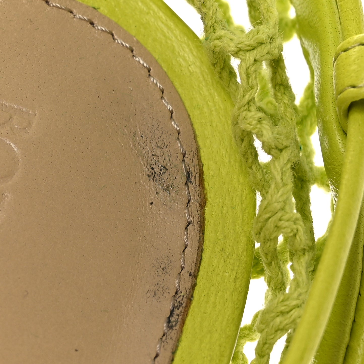 Mesh Nappa Stretch Ankle Tie Sandals 39 Kiwi