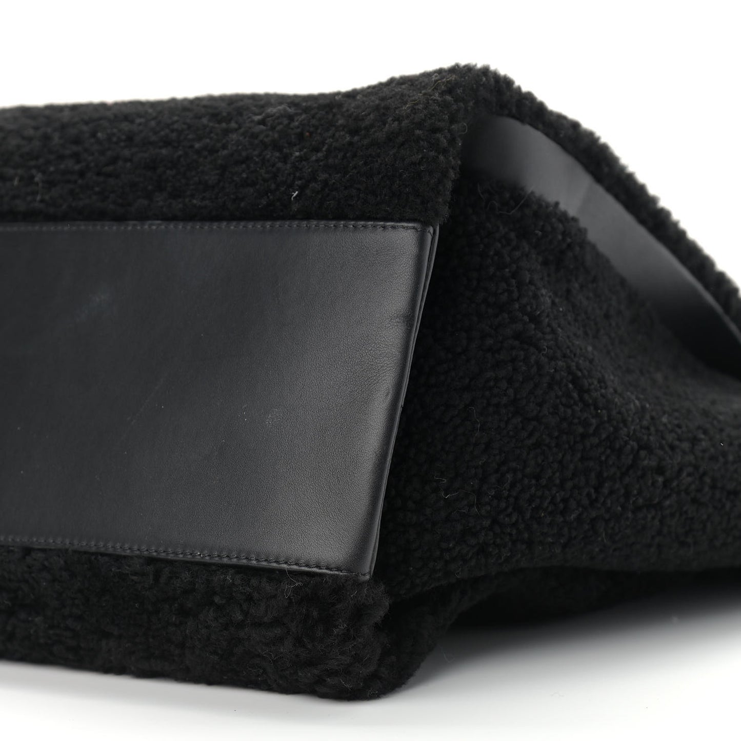 Shearling Large Deauville Tote Black
