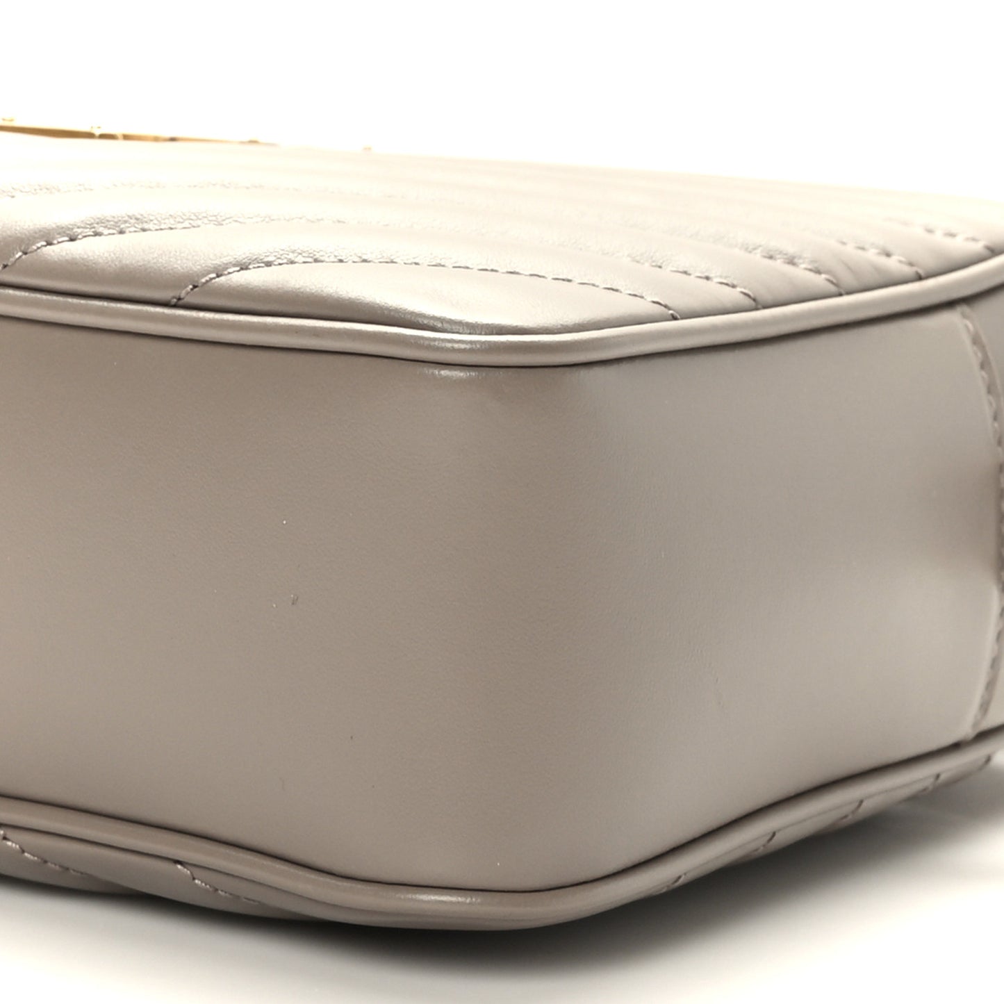 Calfskin Matelasse Monogram Lou Camera Bag Greyish Brown