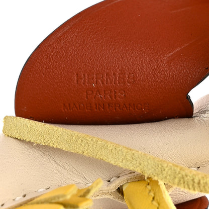 Hermes Milo Lambskin Grigri Rodeo Pegase Horse Bag Charm PM Craie Jaune de Naples Cuivre 4 of 4