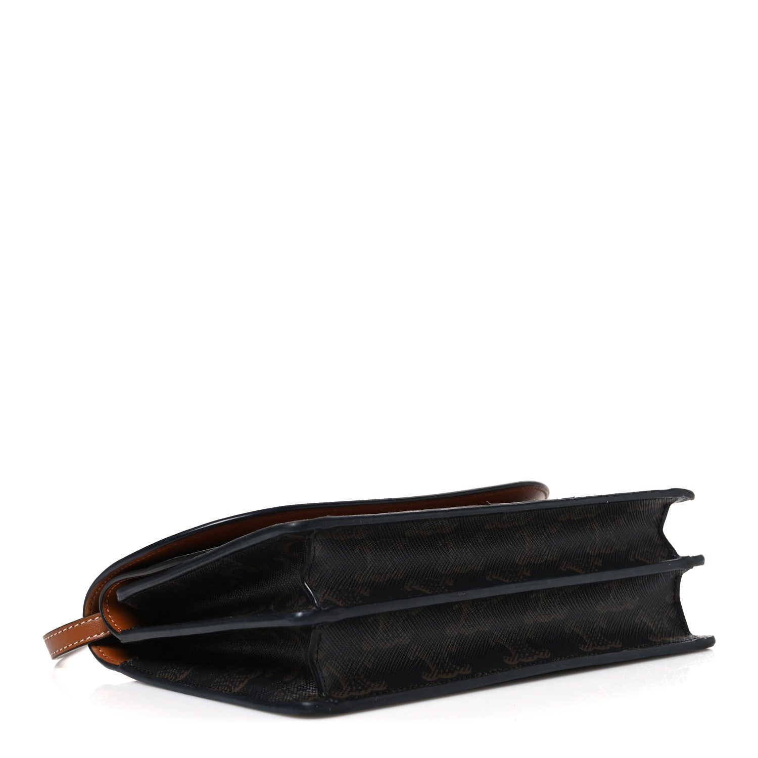 Celine Triomphe Canvas Lambskin Wallet On Strap Tan Tan 4 of 11