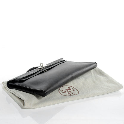 Hermes Swift Kelly Cut Clutch Pochette Black 4 of 8