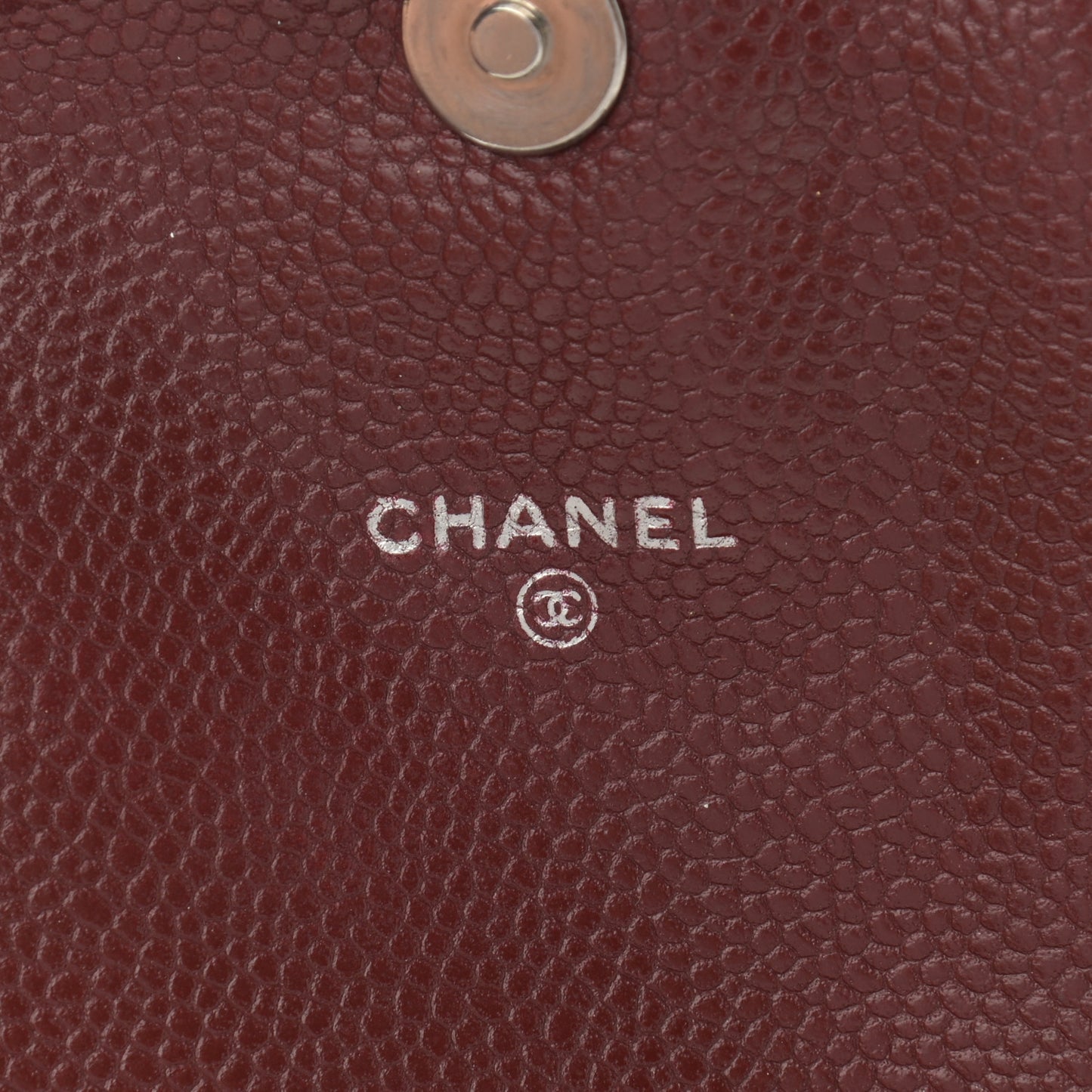 Caviar Half Moon Wallet On Chain WOC Dark Red