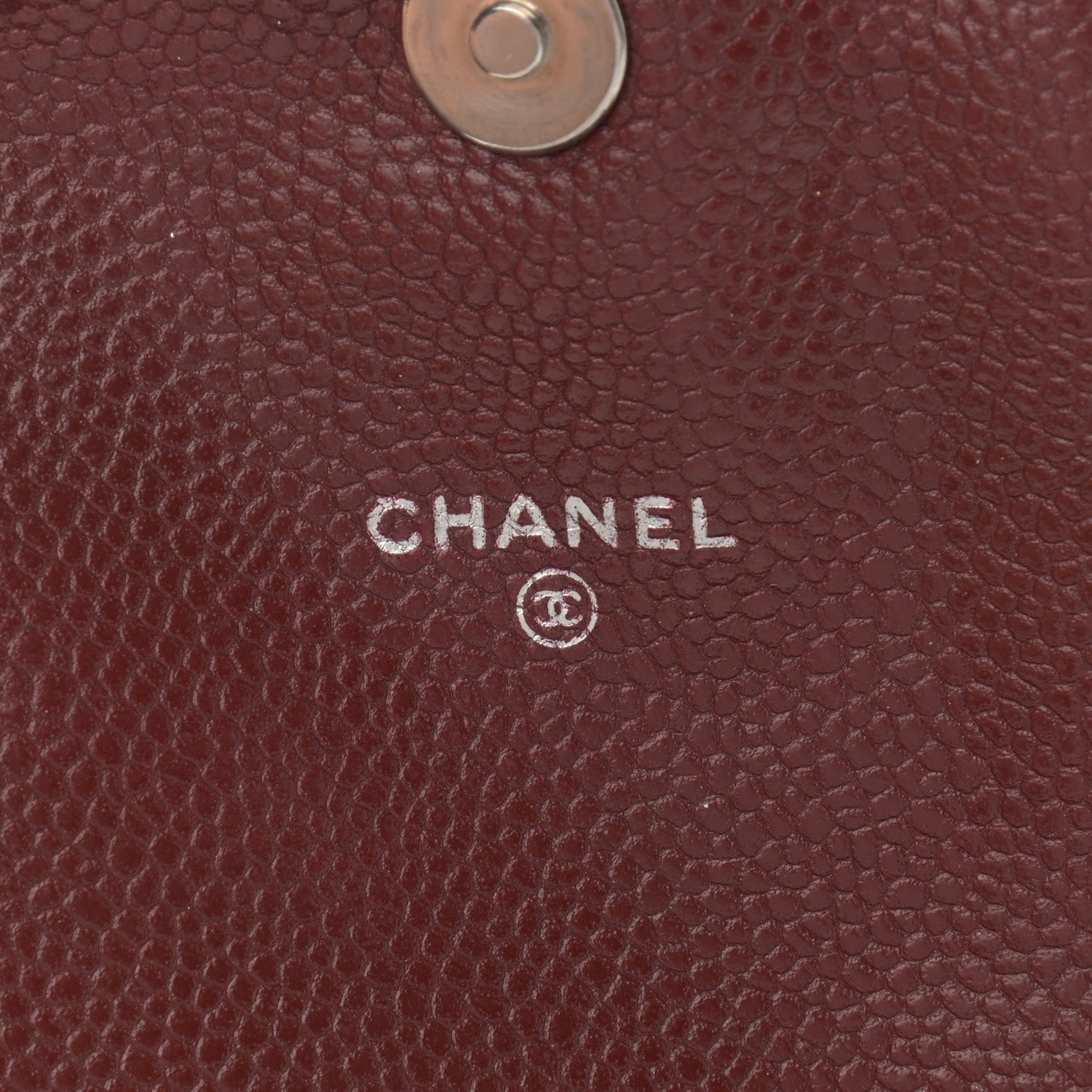 Chanel Caviar Half Moon Wallet On Chain WOC Dark Red 6 of 16