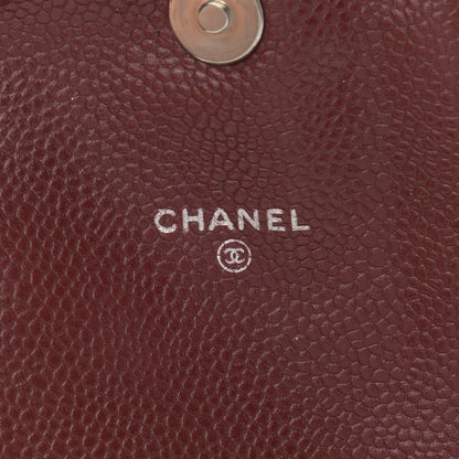 Chanel Caviar Half Moon Wallet On Chain WOC Dark Red 6 of 16