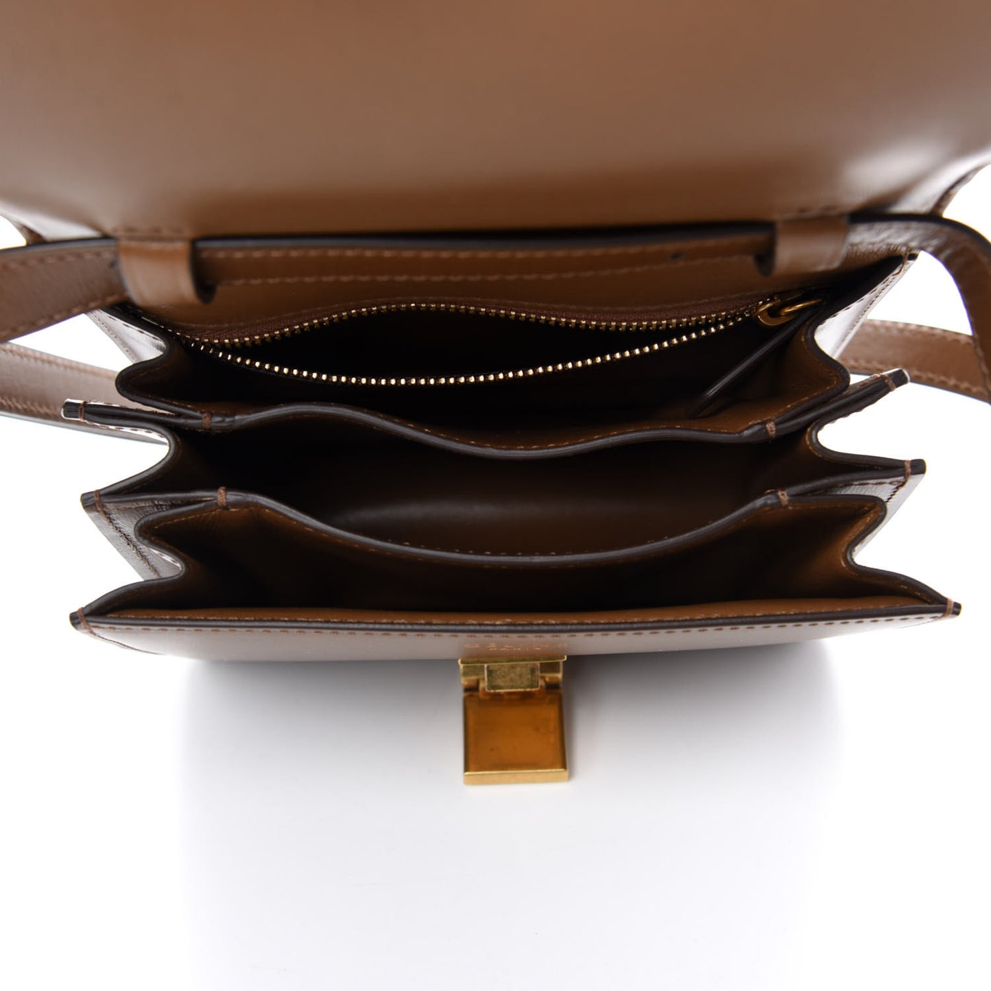 Smooth Calfskin Small Classic Box Flap Bag Camel