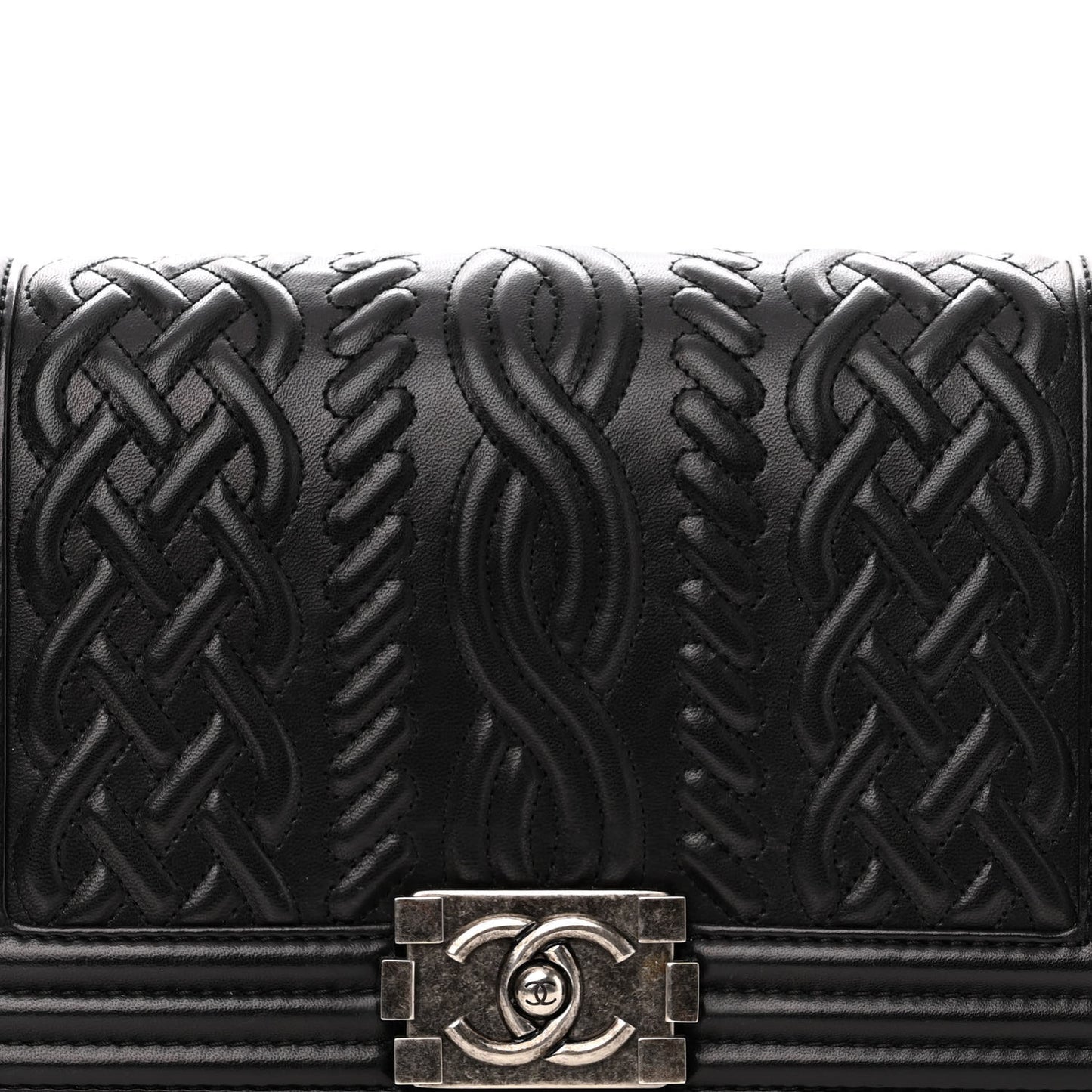 Lambskin Medium Celtic Boy Flap Black