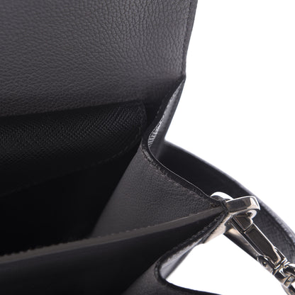 Prada Saffiano Lux Sound Shoulder Bag Black 11 of 14