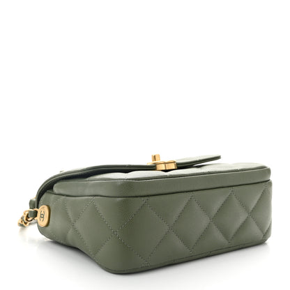 Chanel Shiny Caviar Quilted Mini Flap Khaki 4 of 11