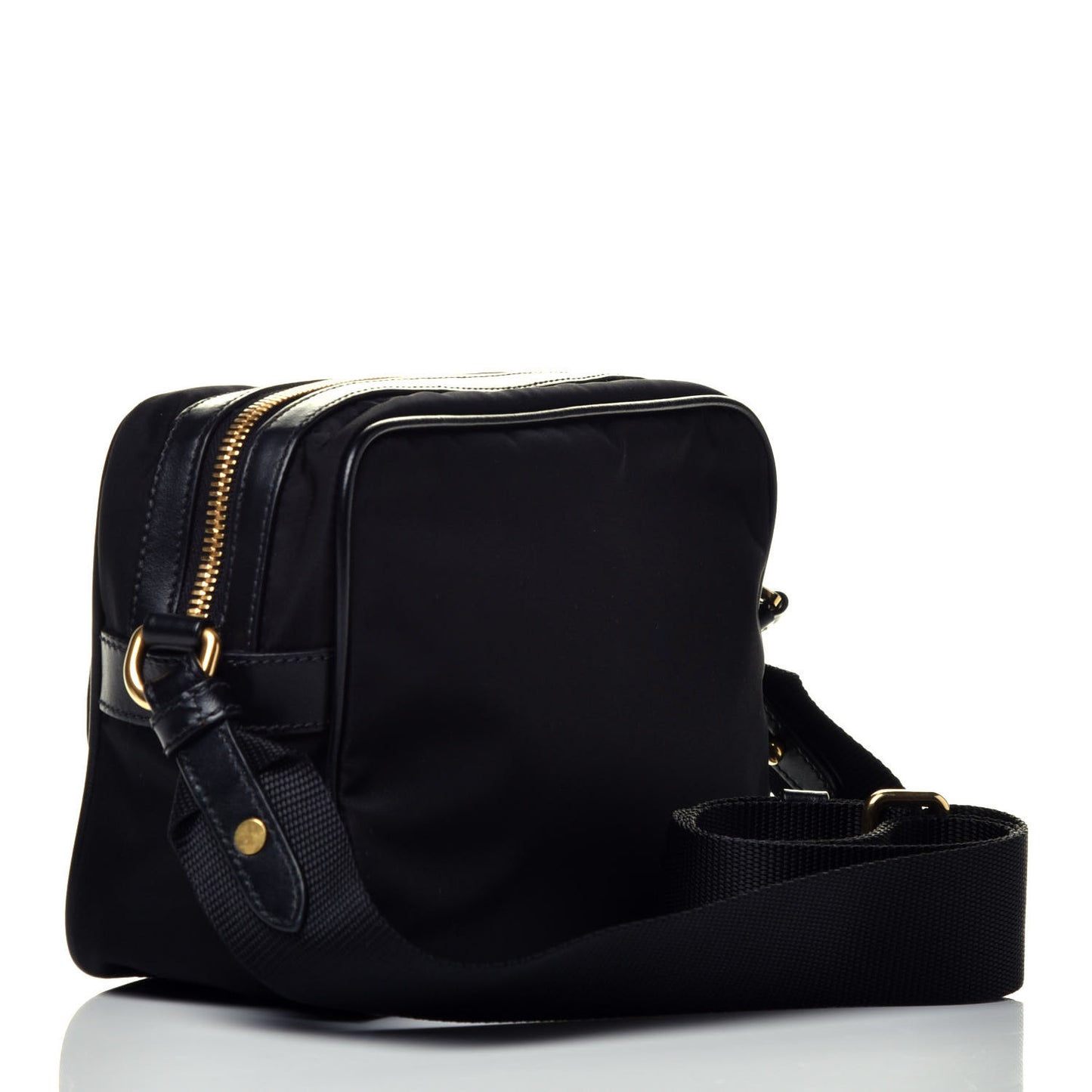 Tessuto Nylon Soft Calf Camera Bag Black
