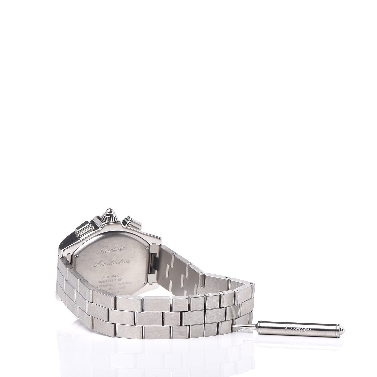 Cartier Stainless Steel 44mm Roadster Chronograph Automatic Watch 4 of 9