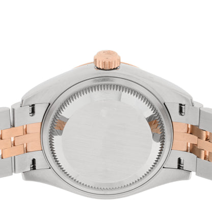 Rolex Stainless Steel 18K Everose Gold 28mm Oyster Perpetual Datejust Watch Silver Roman 279171 4 of 5