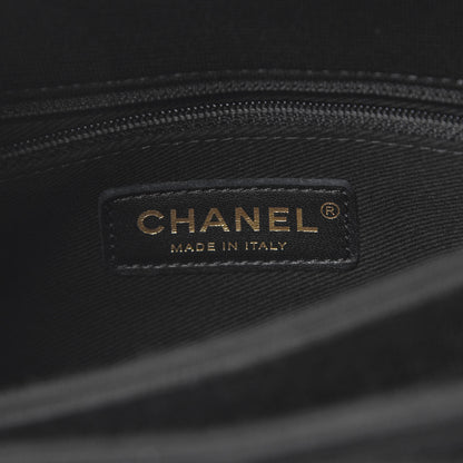 Chanel Jersey Chevron Quilted Small Trendy CC Dual Handle Flap Bag Black 5 of 10