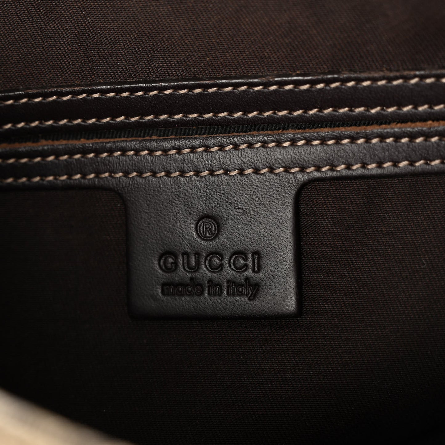 GG Supreme Monogram Small Flat Messenger Bag Dark Brown