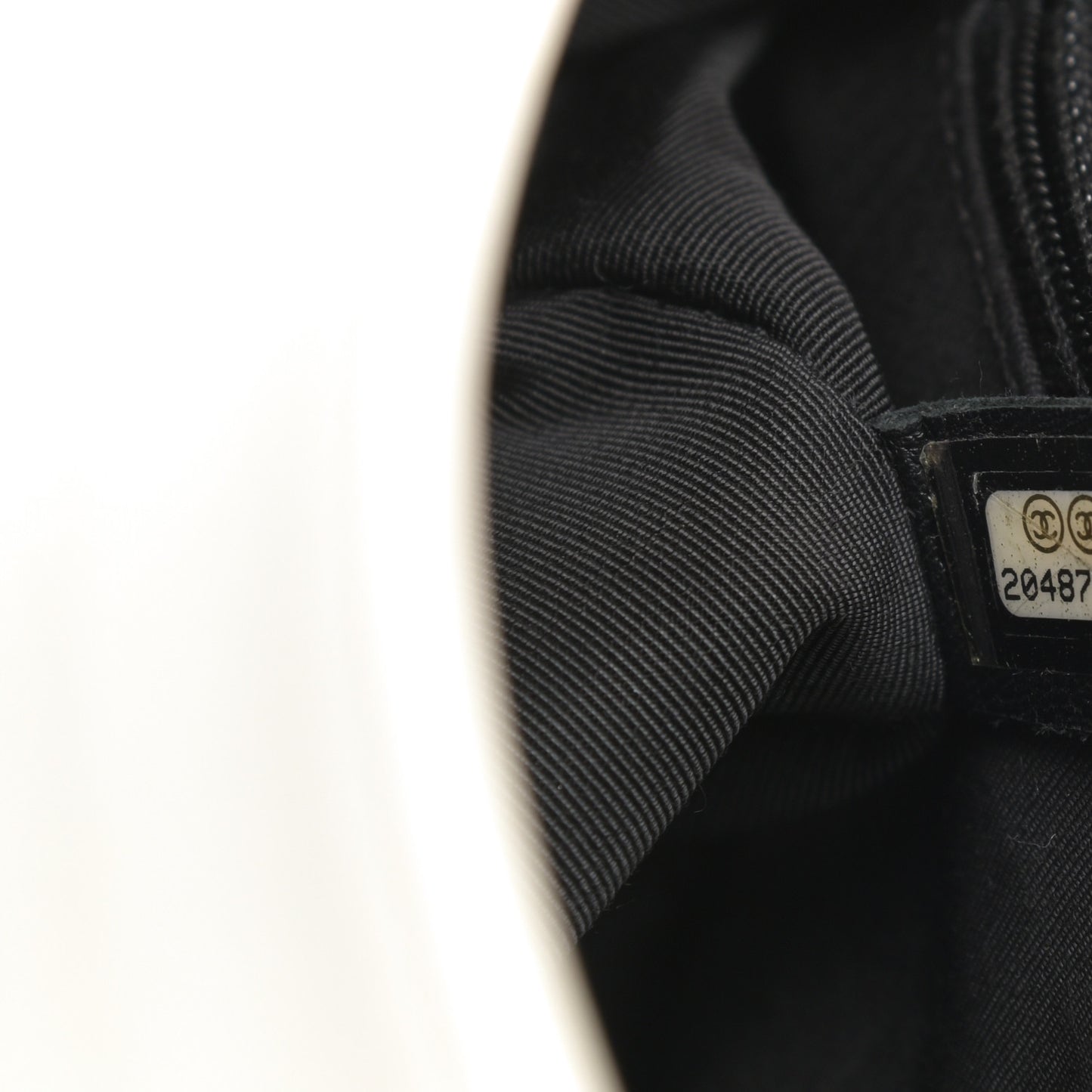 Calfskin Quilted Medium Graphic Flap Black White