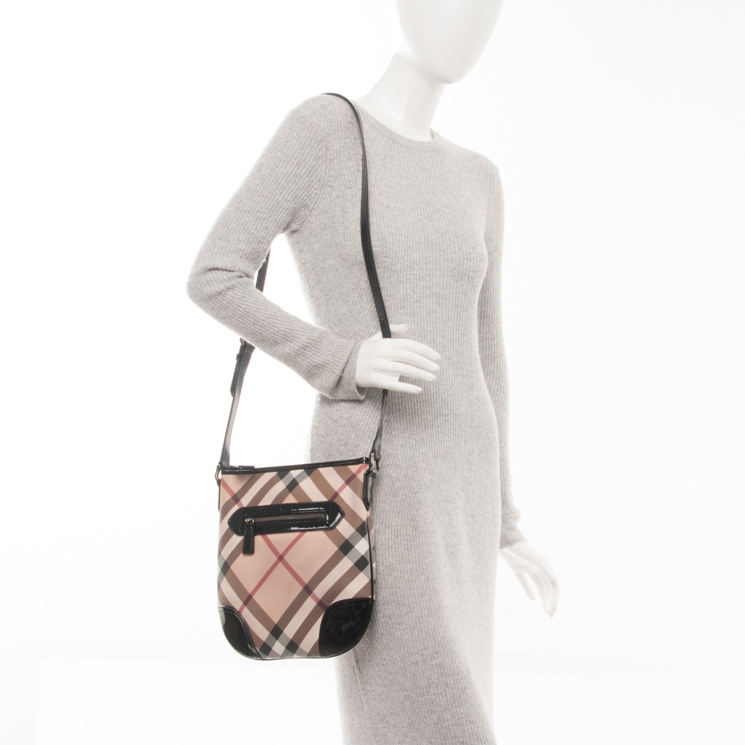 Burberry Supernova Check Small Dryden Crossbody Bag Black 2 of 8