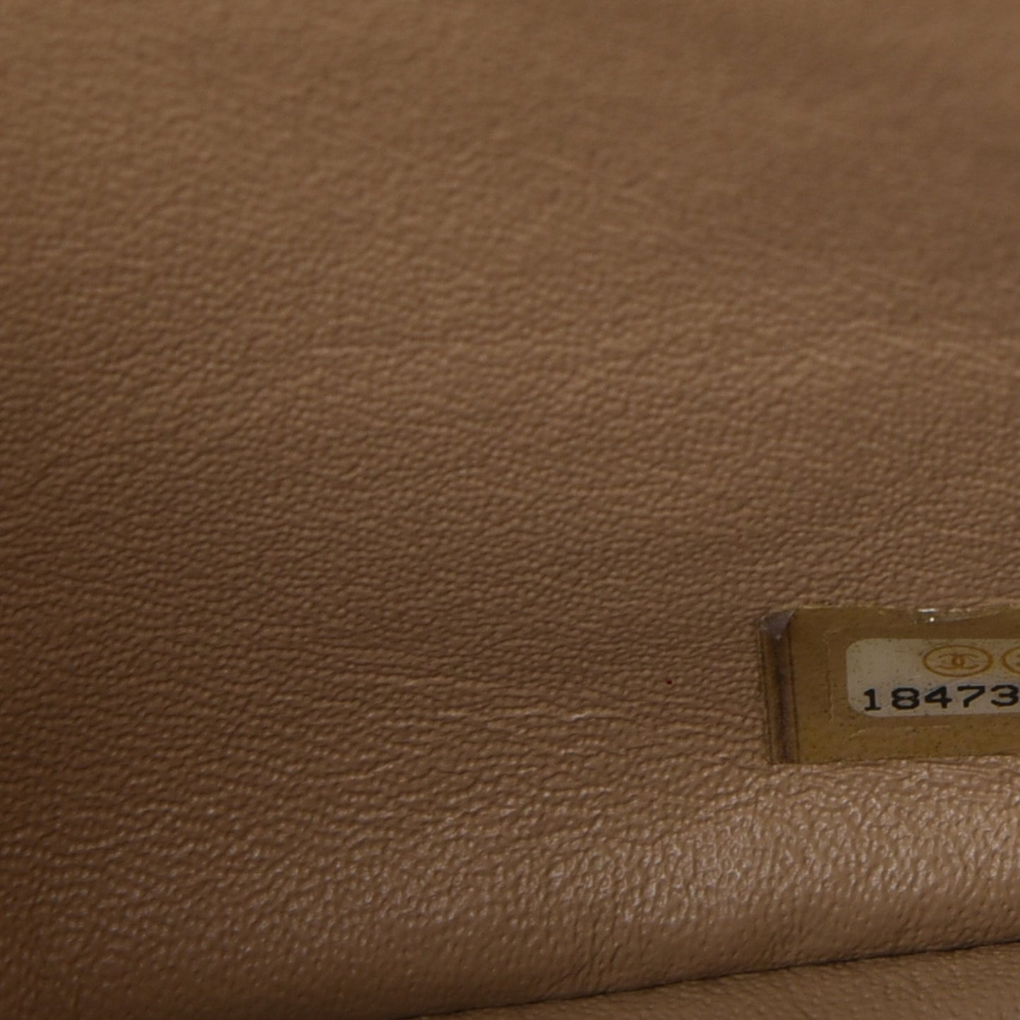 Patent Quilted Jumbo Double Flap Beige