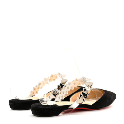 Christian Louboutin Veau Velours Specchio Planet Choc Flats 37 Black 5 of 8