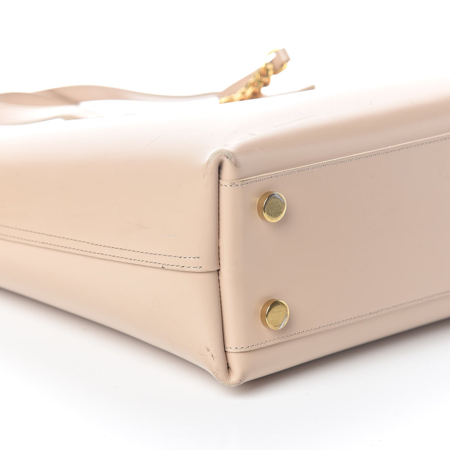 Calfskin Classic Monogram Double Face Tote Nude Powder