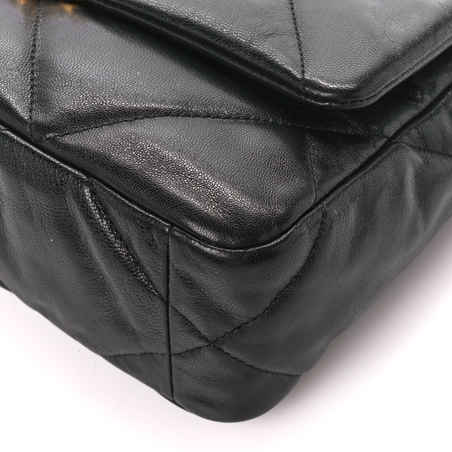 Chanel Goatskin Quilted Medium Chanel 19 Flap Black 10 of 11
