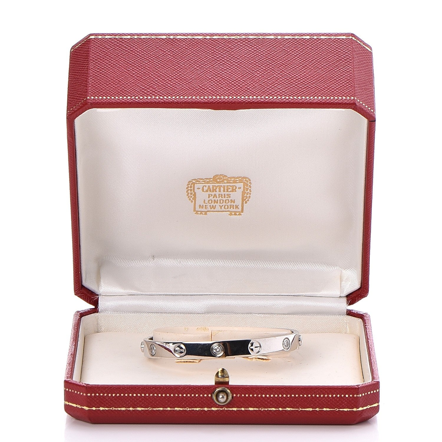 Cartier 18K White Gold 6 Diamond LOVE Bracelet 16 6 of 6