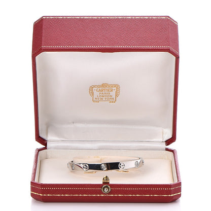 Cartier 18K White Gold 6 Diamond LOVE Bracelet 16 6 of 6