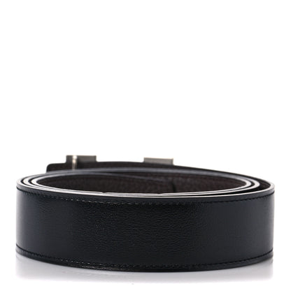 Hermes Box Togo 32mm H Belt 95 Black Chocolate 2 of 5