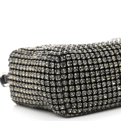Alexander Wang Mesh Crystal Rhinestone Mini Heiress Pouch Black Silver 9 of 11