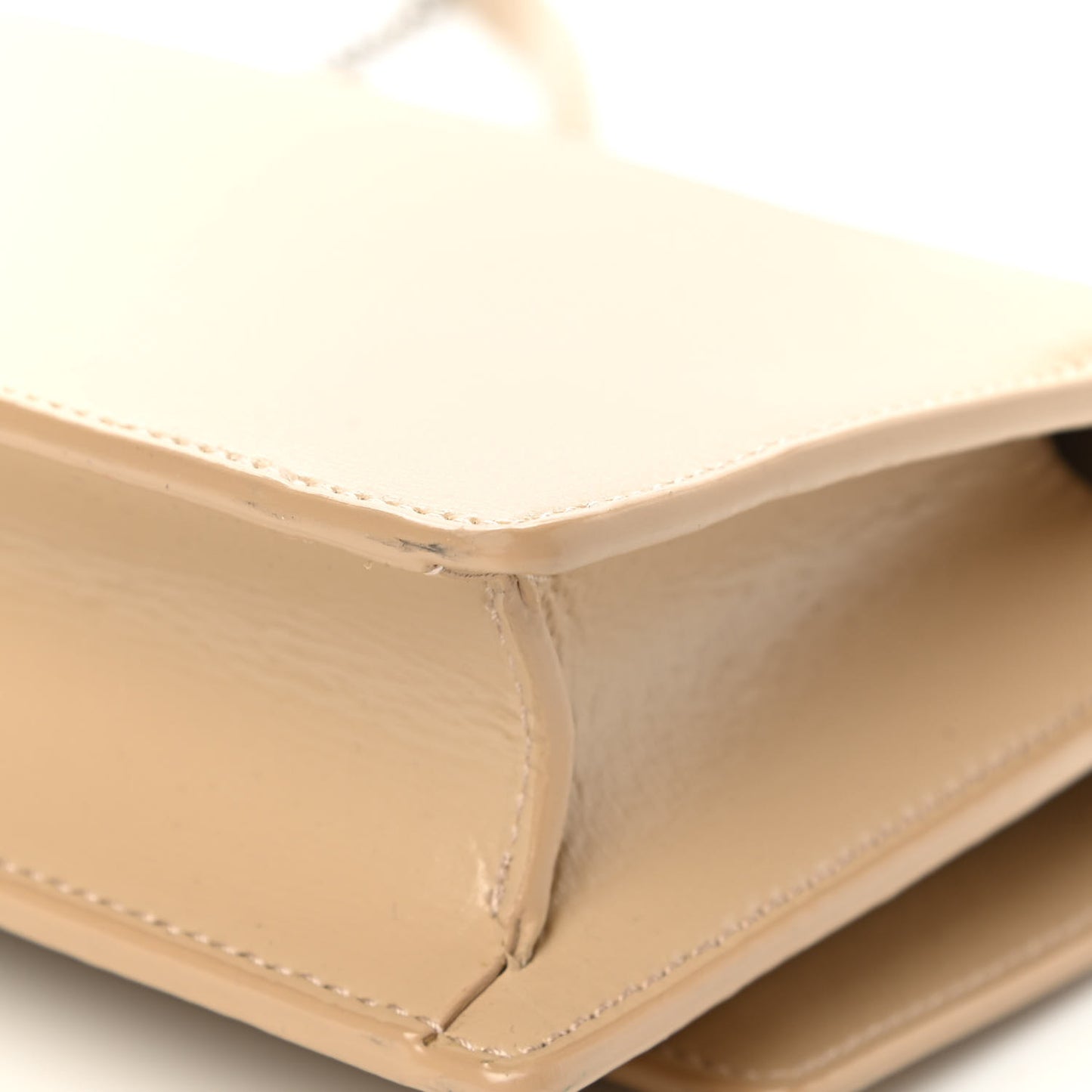 Calfskin Monogram Sunset Chain Wallet Nude Powder