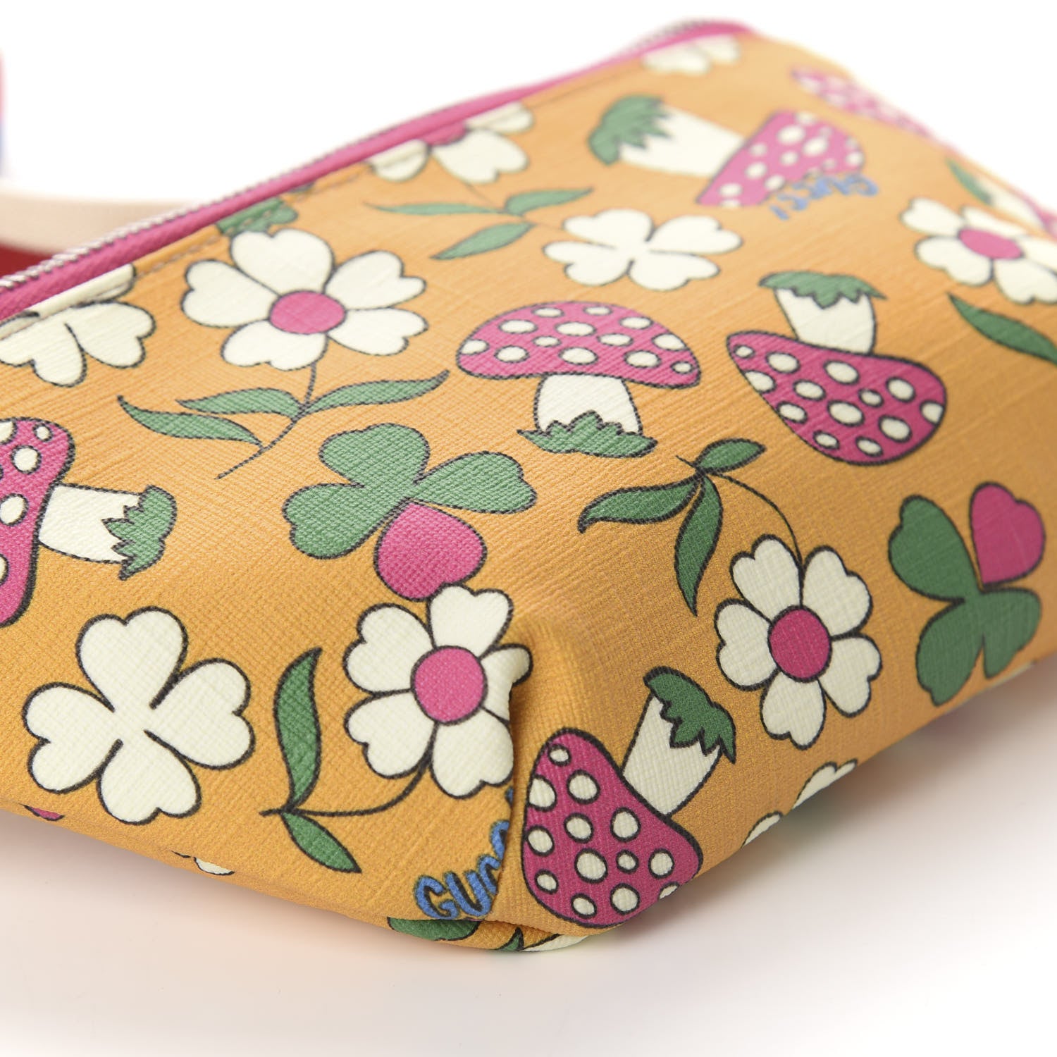 Gucci Supreme Childrens Mushroom Print Belt Bag Yellow 6 of 10